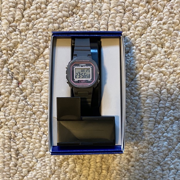Casio Accessories - Casio Black and Silver Digital Watch